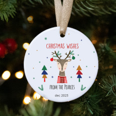 Christmas tree personalised ornament